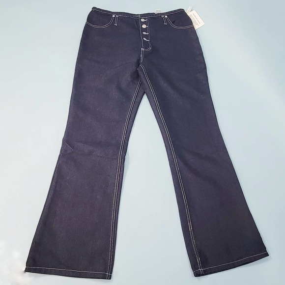 Vintage Y2k Deadstock Flare Jeans by No Excuses - Picture 1 of 7